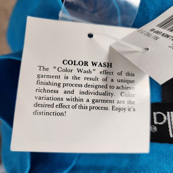 Vintage 90s Boho Button Front Cotton Midi Dress Blue Pockets Size 12 - Picture 8 of 8